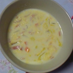 豆乳と野菜のスープ